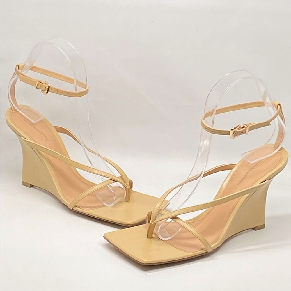 Bottega Veneta Stretch Ankle Strap Wedge Sandal size 36.5